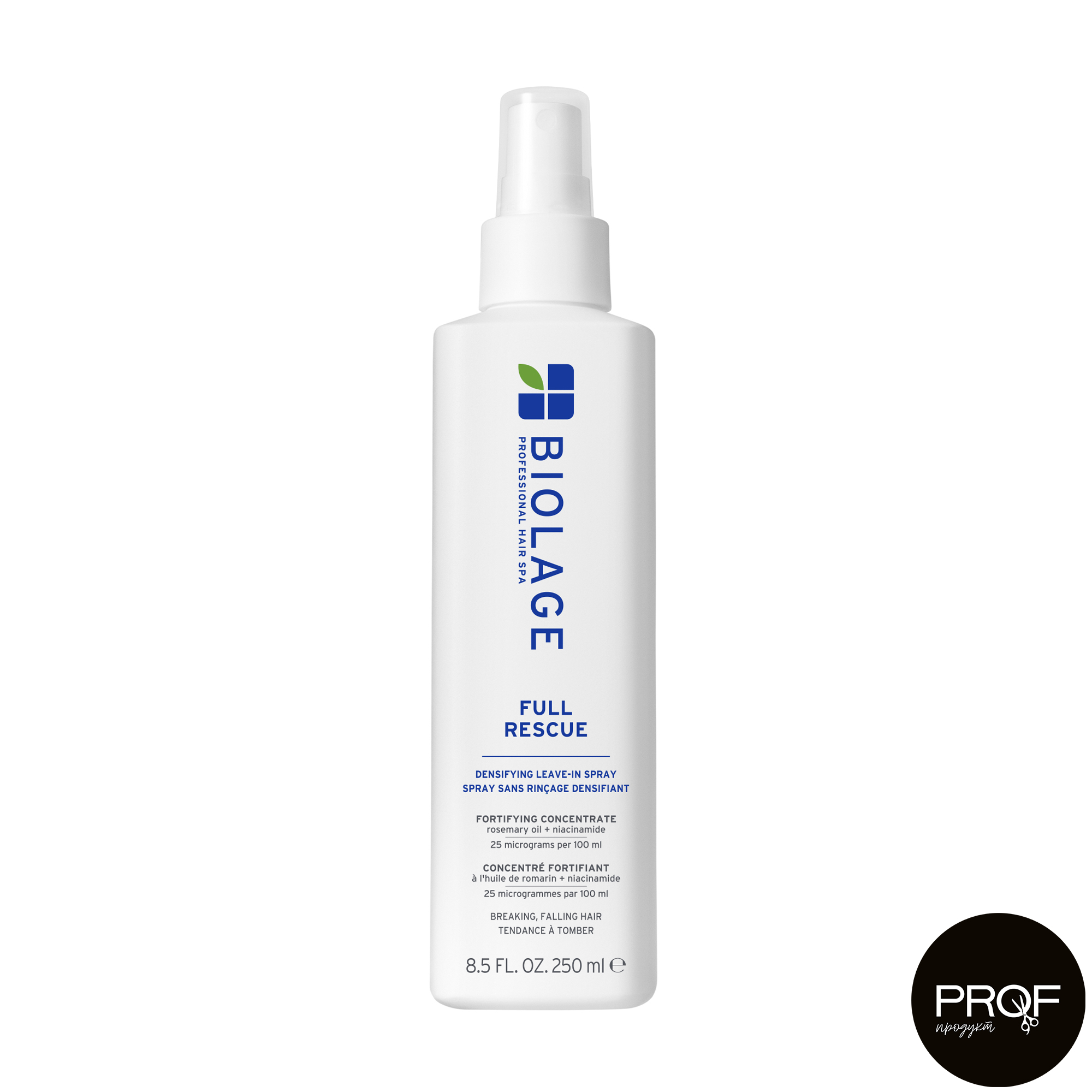 Незмивний спрей-догляд Biolage Professional Full Rescue Densifying Leave-In Spray для ламкого та схильного до випадіння волосся, 250 мл